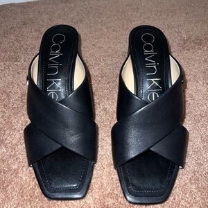 Calvin Klein slip on heels, Sz 7.5